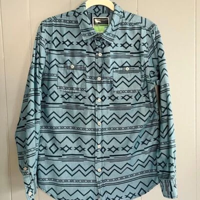 Modern Amusement Aztec Navajo Southwestern Long Sleeve Button Up EUC Men's Med - Image 1 of 4