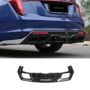 Rear Bumper Diffuser Lip Spoiler Refit Carbon Fiber 1PC 2020-24 For Cadillac CT5 - Picture 1 of 7