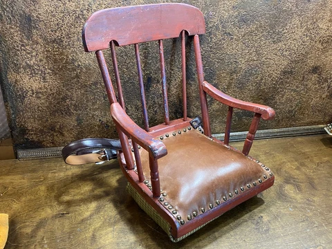 Children Vintage Booster Seat Made from Antique Childs Rocking Chair AWESOME Cover