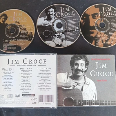 JIM CROCE All Time Hits  3 CD Set 36 Songs CAREFULLY RESTORED in NEW CD CASE - Image 1 of 3