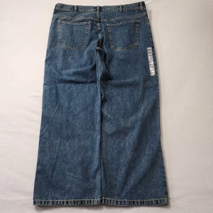 Vintage Y2k Old Navy Baggy Jeans Mens 42x30 Blue Skater Grunge Wide Deadstock - Picture 1 of 13