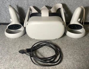 Meta Oculus Quest 2 128GB Advanced VR Virtual Reality Headset + Controllers Cord - Picture 1 of 17