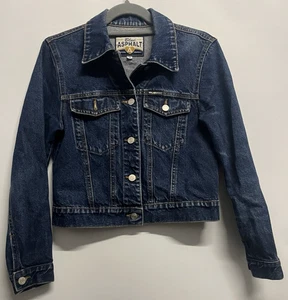 Asphalt Jean Jacket Women's Small Denim Blue Buttons Pockets Coat Cotton USA - Picture 1 of 23