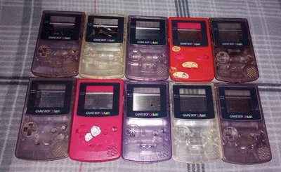 Console Nintendo Game Boy colorido somente capa CGB-001 lote transparente de 10. Peças. GBC - Imagem 1 de 4