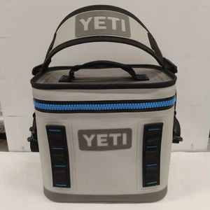 Yeti Hopper Flip 8 Soft Portable Cooler Fog Gray Tahoe Blue & Shoulder Strap - Bild 1 von 18