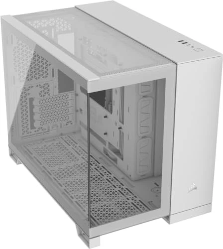 CORSAIR 2500X SMALL-TOWER MATX DUAL CHAMBER PC CASE – WHITE - CC-9011266-WW - Image 1 of 4