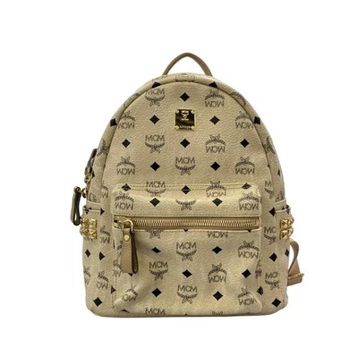 MCM Mochila Tachonada Damas Detalles Daños ・Mono: Algo de rotura de moho ・Esquina: Foto 1 de 4