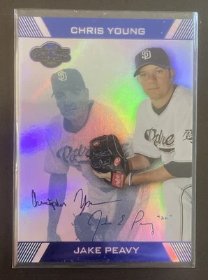 2007 Topps Co-Signers Silver Blue 7/15  Jake Peavy Chris Young #15 - Image 1 of 2