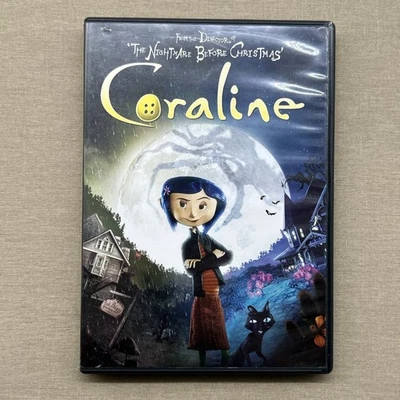 Coraline (DVD 2009 3D & 2D) Laika StopMotion Animation Dark Fantasy Henry Selick - Image 1 of 4
