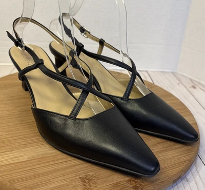 Sapatos de Salto Naturalizer Tahira Preto Couro Liso Tamanho 9 M - Imagem 1 de 4