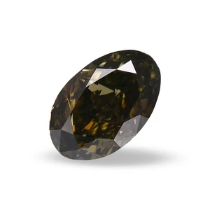 0,41 ct natürliches ausgefallenes dunkles Chamäleon Diamant oval SI1 GIA-zertifiziert selten - Bild 1 von 7