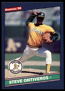 1986 Donruss #589 Steve Ontiveros Oakland Athletics Baseball Card - Picture 1 of 2