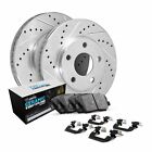 R1 Concepts Wgth1 31060 R1 Brake Rotors   D S   Silver W  Euro Ceramic Pads