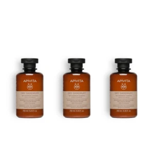 Apivita Oil Dry Dandruff Celery & Propolis 3x250ml  New-Fast Shipping - Picture 1 of 3