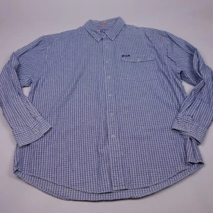 Camisa con botones Chaps Ralph Lauren XL azul a cuadros manga larga para hombre - Imagen 1 de 8