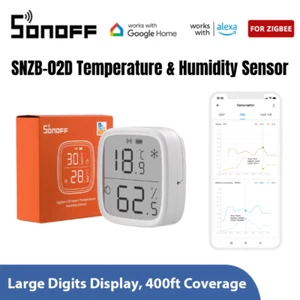 SONOFF SNZB-02D Zigbee LCD Smart Temperature and Humidity Sensor For Alexa - Picture 1 of 16