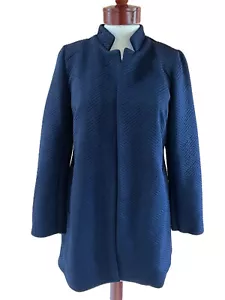 Chico's Symphony Boyfriend Blazer Chevron Jacket Topper Size 1 Lined NWT - Picture 1 of 8