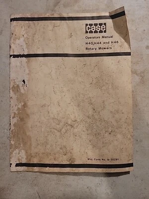 Case H40, H44, H46 Rotary Mowers Operator’s Manual - Image 1 of 3