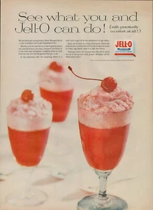 1955 Dessert Food Jello 50s Vintage Print Ad Jell O Pudding Gelatin Parfait - Picture 1 of 9