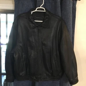 Vintage Baracuta Black Leather Motorcycle/Bomber Style Jacket Men’s Size XXL - Picture 1 of 10