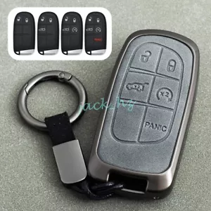 Para Jeep Dodge Metal Cuero Llavero Inteligente Estuche Cubierta Llavero Anillo Accesorios - Imagen 1 de 12