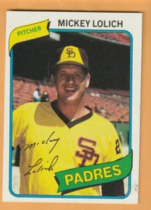 Mickey Lolich San Diego Padres 1980 Topps #459 Portland Oregon 12L - Imagen 1 de 2