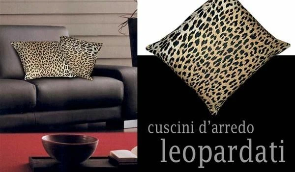 COPPIA CUSCINI D' ARREDO LEOPARDO MACULATI divano soggiorno 40x40 - cuscino  - Immagine 1 di 1