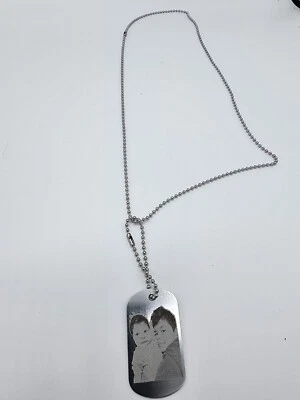Custom Military ID Tag (Dog Tag) Necklace, Both Sides Can Be Customized - Image 1 of 4