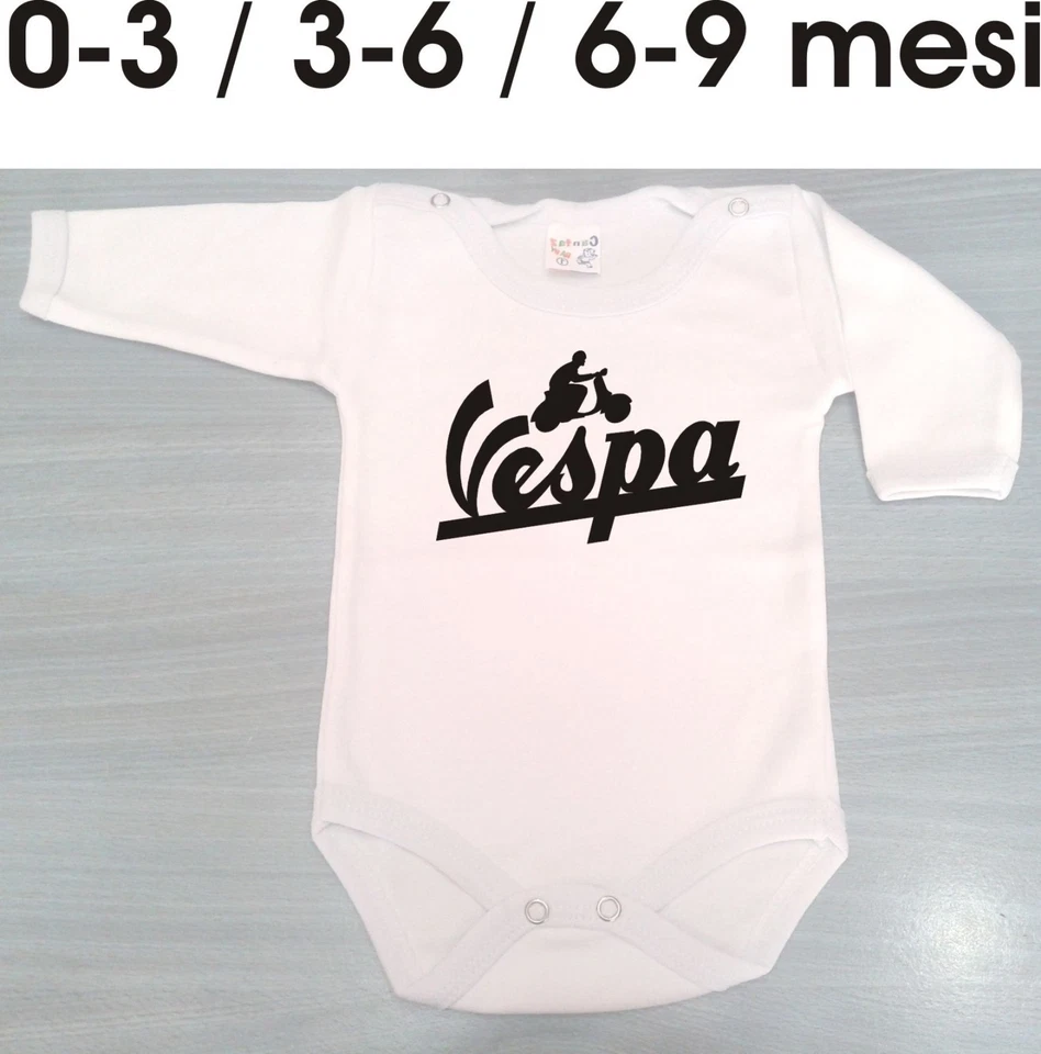 Body maniche lunghe Neonato baby t-Shirt moto Motor Scooter taglia 0 3 6 9mesi - Immagine 1 di 1