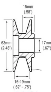 New Premium Wide Alternator pulley V 5/8"- 3/4" for Delco 10DN 10SI 12SI - Picture 1 of 3