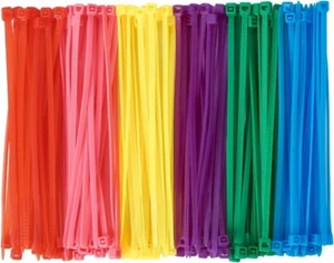 600Pcs (100 per Color) Small Colored Zip Ties 4 Inch Multi-Color Zip Wire Tie fo - Picture 1 of 10