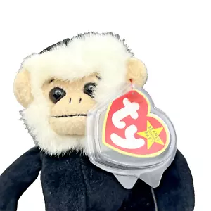 TY Beanie Babys Plüsch Affe Rentner Mooch mit seltenem 1998 Etikett Druckfehler - Bild 1 von 7
