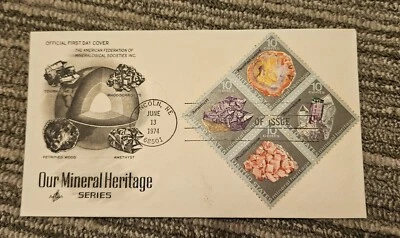 1974 Our Mineral Heritage Series Block Of Four First Day Cover - Image 1 of 4