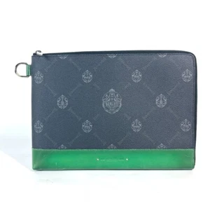 Berluti L-shaped fastener Nino Logo pouch bag Clutch bag PVC/Leather gray/Green - Picture 1 of 13