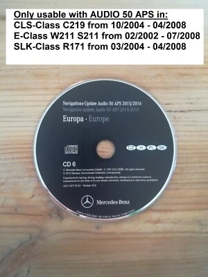 CD Navigation Mercedes AUDIO 50 APS NTG1  HUNGARY POLAND SLOVAKIA CZECH REP 2016 - Bild 1 von 2