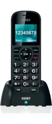 SAIET Comodo Smartphone 1.8" 75 G Nero 13500919 - Immagine 1 di 2