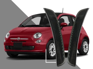 Euro Smoke Front Bumper Side Marker Reflector Light Pair For 2011-17 Fiat 500 - Picture 1 of 4