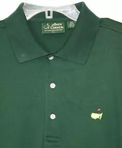 Masters Amen Corner ~ Poloshirt Herren Large Evergreen Pin Logo PIMA Baumwolle - Bild 1 von 6