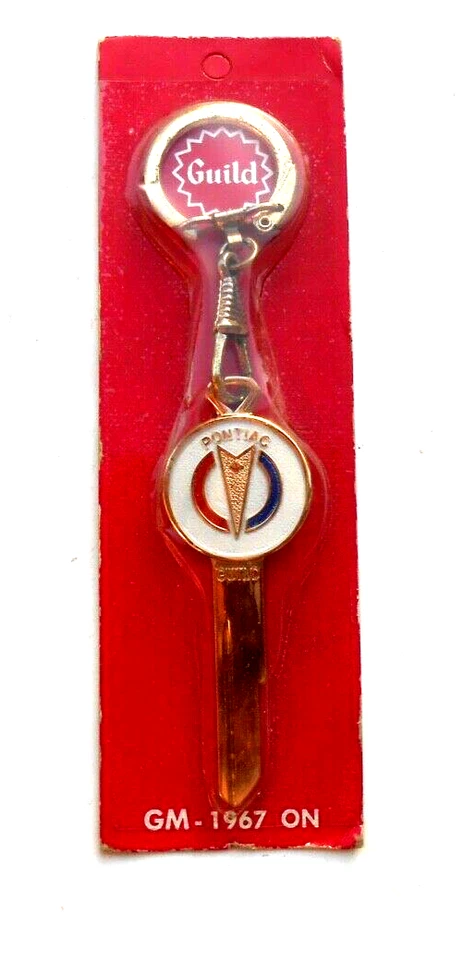 Llave en blanco vintage Guild chapada en oro PONTIAC Foto 1 de 1