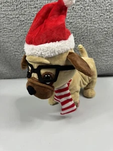 Merry Bright 10 Zoll animierter Weihnachts-Plüsch-Mops tanzt/geht/singt alles, was ich tue, ist zu gewinnen - Bild 1 von 10