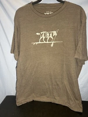 Yeti XL коричневатый футболка Wolf с веслом спереди - Изображение 1 из 3