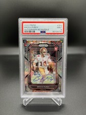 2022 Prizm #353 Brock Purdy No Huddle Autograph Rookie Card PSA 9 MINT