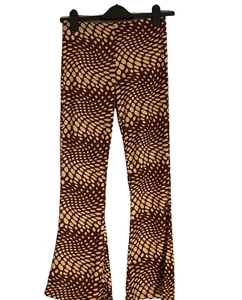 Cosmic Girls Trousers Girls 13 Years Stretch Brown Animal Print Soft Flare - Picture 1 of 5