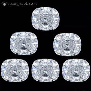 9.5X7.5 MM 2.7 CT Full White Ice Crushed Elongated Cushion Cut Loose Moissanite - Picture 1 of 4