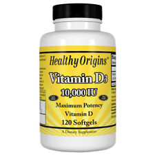 Healthy Origins Vitamin D3 10,000iu 120 Softgels Immune Health & Strong Bones