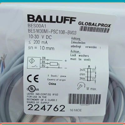 one New Balluff Proximity switch BES M30MI-PSC10B-BV03 Fast Shipping - Image 1 of 4