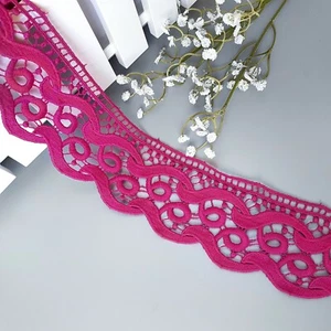 2m Häkelspitze 8,5cm breit Spitzenband Baumwolle Magenta Spitzenborte Meterware - Bild 1 von 3