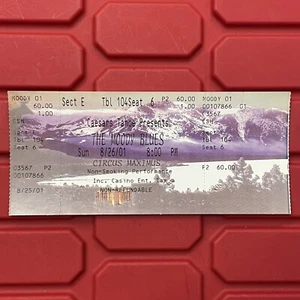 Moody Blues Caesars Circus Maximus Tahoe Konzertkarte Stub 26. August 2001 - Bild 1 von 10