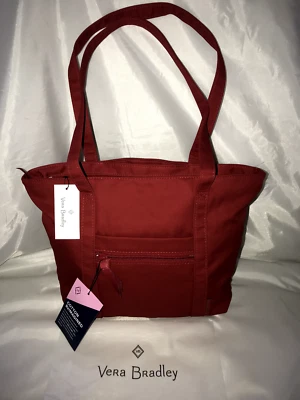 Новый Vera Bradley сумка с короткими ручками наплечная сумка верхний молнии твердый кардинал красный запечатанный Рекомендуемая розничная цена производителя $90,00 - Изображение 1 из 4