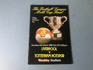 Programa final de la Copa de la Liga 1982 - Liverpool v Tottenham Hotspur - Imagen 1 de 4